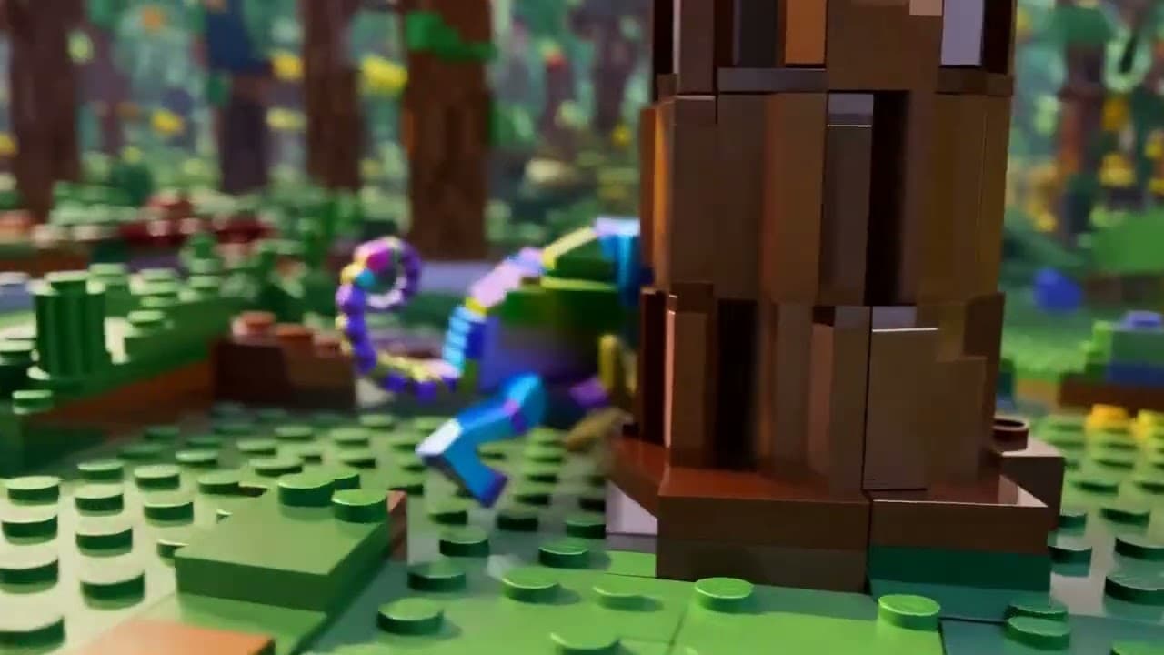 AI Video Maker App: Lego-Like Jungle World With A Rainbow Chameleon