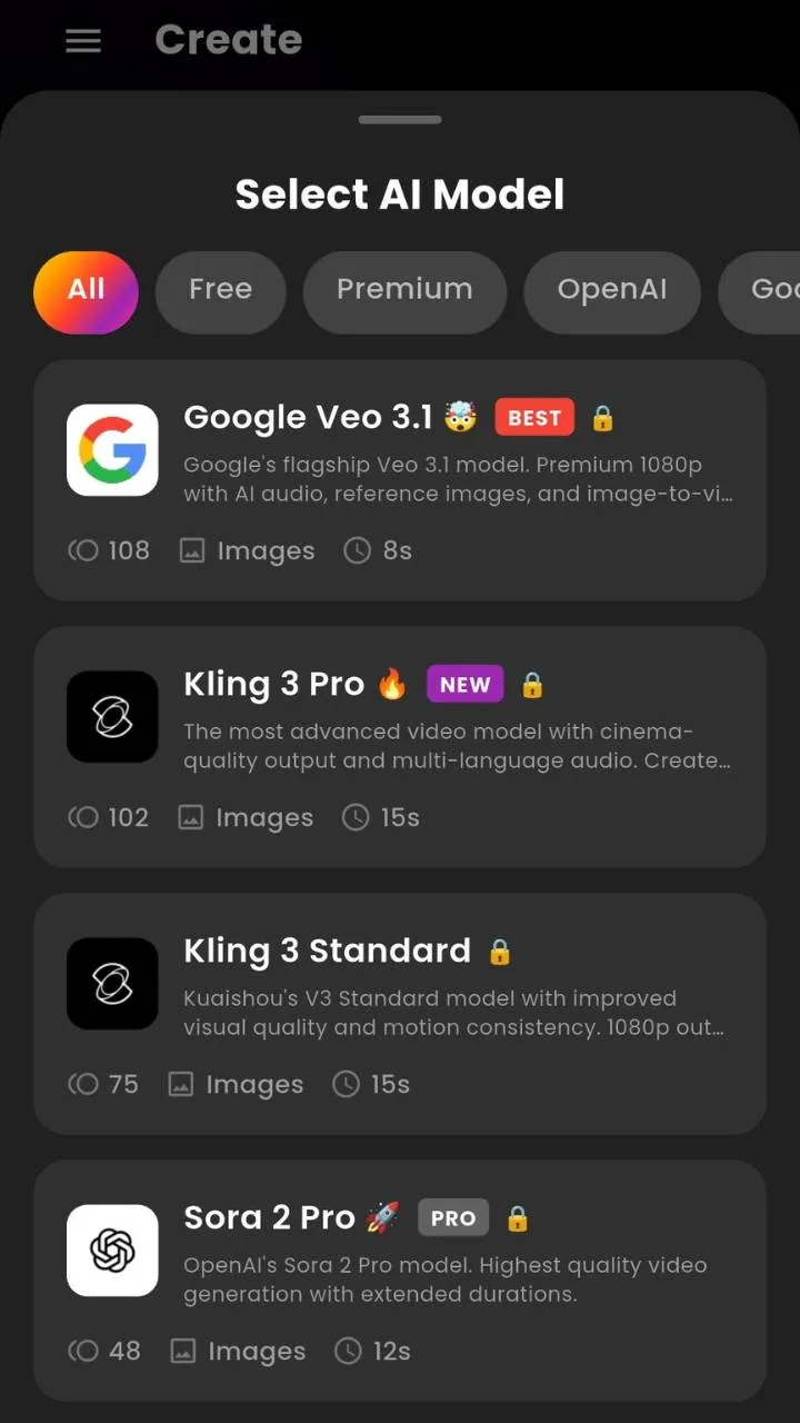 AI video creator for social media content inside VIBE